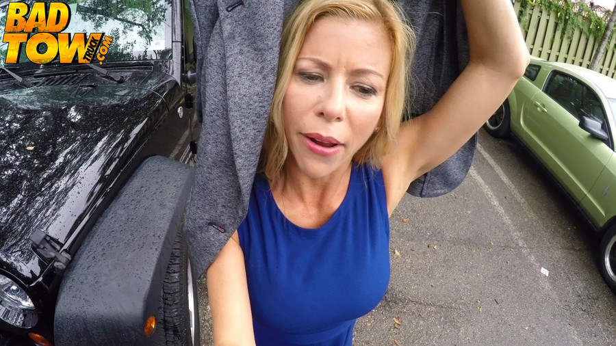 Blonde's Blue Dress Is Bunched At Her Waist While She Is Hammered Inside A  Truck. - YOUX.XXX