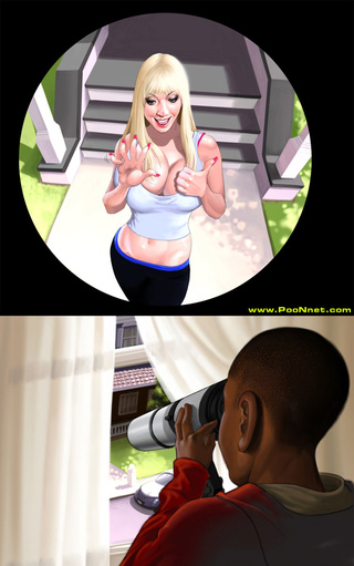 busty cartoon nude blonde