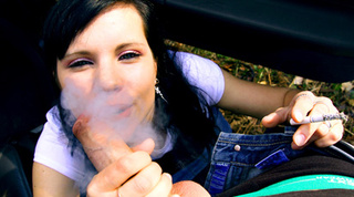 pretty teen girl blowing