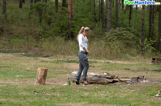 girl goes the woods
