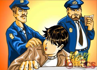 jóvenes tío follada policemen