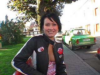 european slut eagerly flashing