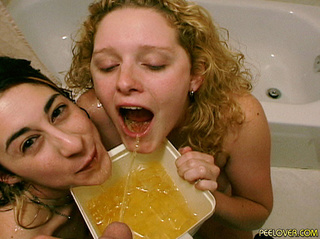 pissing drinking