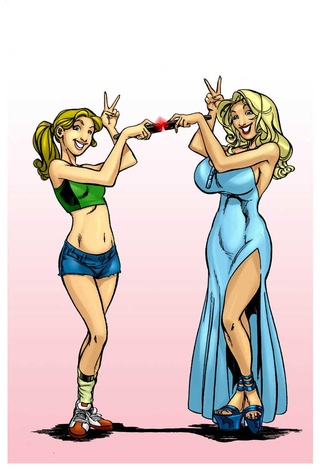 busty blondes enjoy company