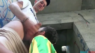 swarthy guy sucking lovers