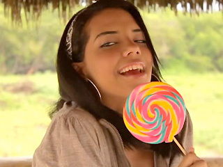 nasty latina girl lollipop