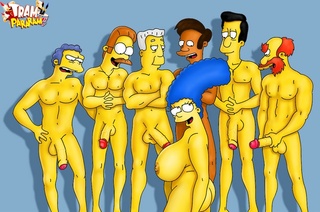 dibujos animados esposa marge servir