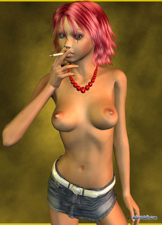 chick pink hair jeans