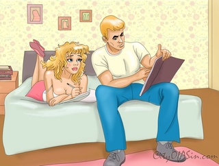 hot blonde student blowing