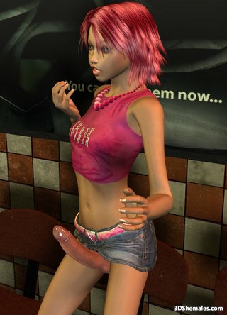 sexy redhead dickgirl pink