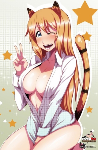 guarilla cat-girl enjoys montar