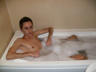 blonde cutehardguy perform close