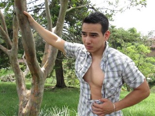 brunette christoper perform close