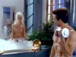 bathing retro blonde fucks