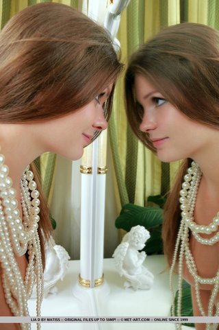 stunning chick wearing beads