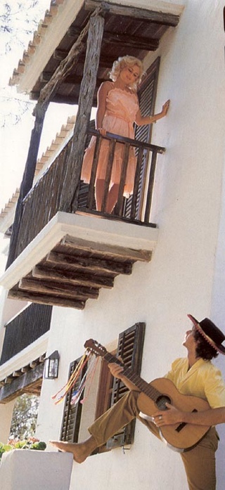 seventies man giving serenade