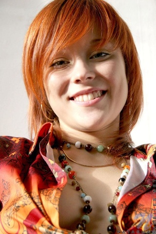 big areolas, redhead, shaved pussy, teen