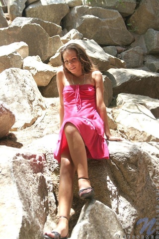 brunette, small boobs, tan lines, teen