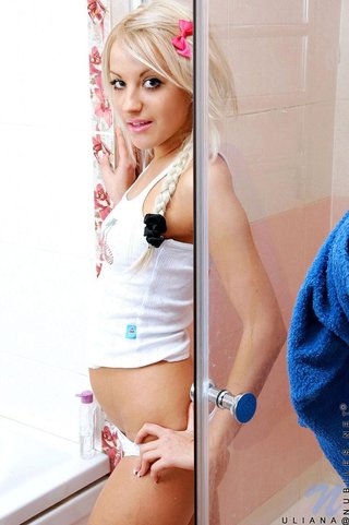 blonde, tan lines, teen, wet