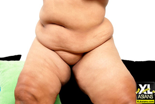 chubby asian shows her