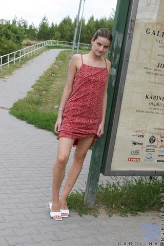 al aire libre, jovencita, morena, tetitas