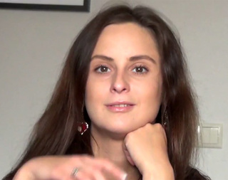 sexy russian brunette introducing