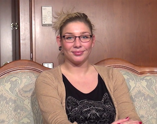 naughty blonde chick glasses