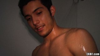 caught, gay, poor, shower