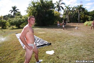 afortunado, gay, rodillas, sumisión