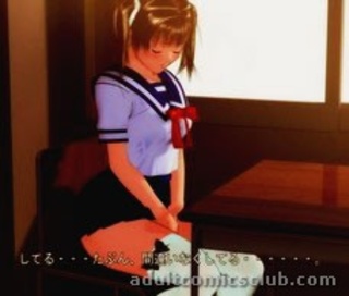 pigtailed manga school girl