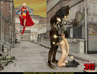 feo monstruo divertida supergirl