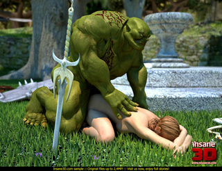 cachonda verde orc taladrando