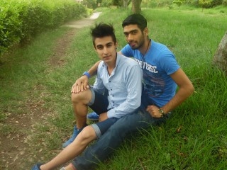 young man and brunette