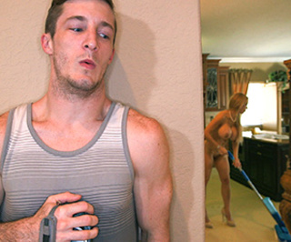 stepmother cleans house nude