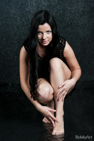 tempting fresh brunette black