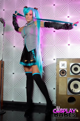 pigtailed blue-haired girl anime