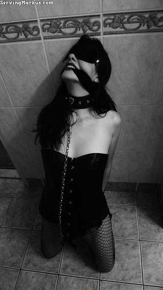 bound slave dog leash