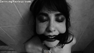 black stud jeering blindfolded