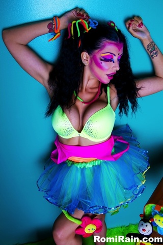 naughty chick colorful make-up
