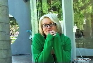 blonde cutie glasses likes