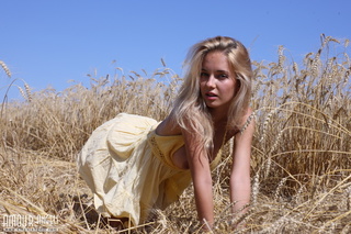 busty blonde gal showing