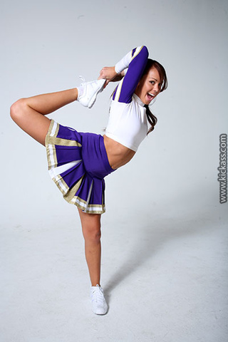 shapley cheerleader ponytails brunette