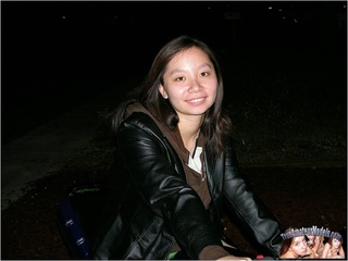 asian teen rides motorbike