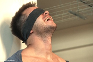 horny lad blindfold ropes