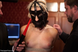 blonde submissive showcases impressive