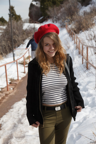sweet teen showing boobs