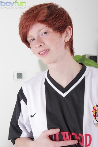 adorable ginger soccer player