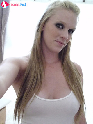 pretty pregnant blonde white