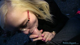 hot blonde glasses black