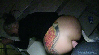 tattooed smoking blonde black